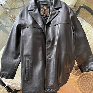 Andrew Marc Leather Trench Coat